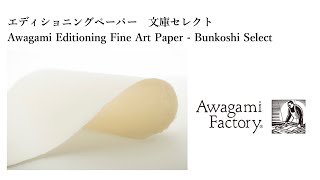 Editioning Fine Art Paper  Bunkoshi Selectエディショニングペーパー 文庫セレクト [upl. by Aleafar]