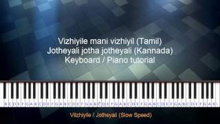 Vizhiyile  Jotheyali keyboard tutorial [upl. by Anerahs946]