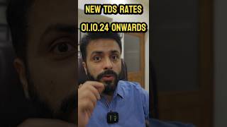 📌New TDS Rates applicable from 1st October 2024tds incometax shorts short shortvideo ytshorts [upl. by Wildermuth]