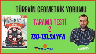 ORİJİNAL TÜREV 2024 MODEL130131SAYFA TÜREVİN GEOMETRİK YORUMU TARAMA TESTİ2TEKTIKHOCAM [upl. by Lladnyk]