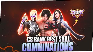 NEW SEASON BEST CHARACTER SKILL COMBINATIONS FOR CS RANK  CS RANK BEST COMBINATION [upl. by Ayrb]