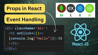 5Props ll Event handling in React Js webdevelopment mernseries [upl. by Amalberga]