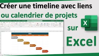 Créer rapidement une timeline ou un calendrier de projet sur Excel avec liens [upl. by Toby682]