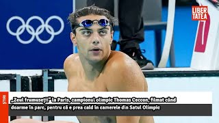 „Zeul frumuseții” la Paris campionul olimpic Thomas Ceccon filmat când doarmeLibertatea [upl. by Enyahs]