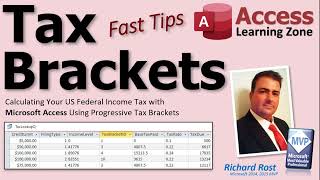 Calculating Your US Federal Income Tax with Microsoft Access Using Progressive Tax Brackets [upl. by Eirod]