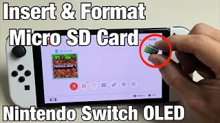 Nintendo Switch OLED How to Insert SD Card amp Format [upl. by Tracy]