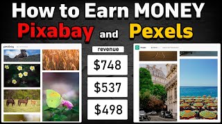 How to Make Money on FREE sites Pixabay and Pexels 2024 How to Earn Money Online [upl. by Colier234]