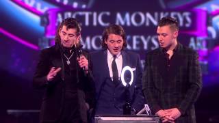 Arctic Monkeys win MasterCard Album of the Year  BRITs Acceptance Speeches [upl. by Meurer]