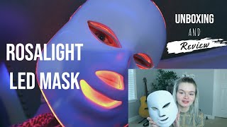 RosaLight LED Light Therapy Mask  Unboxing amp Review [upl. by Marlen273]