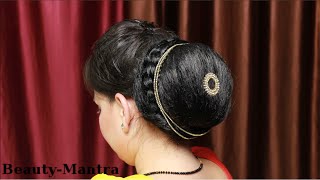 Hairstyle  How to do a Simple Indian JuraBun [upl. by Eneg]