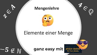 Elemente einer Menge  Symbolik verstehen und anwenden [upl. by Tally]