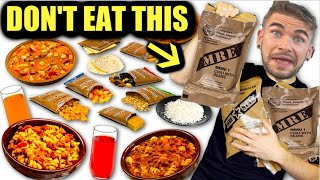 MILITARY RATION FOOD CHALLENGE amp MRE Taste Test Meal Ready To Eat QampA Trying ARMY Ration Food [upl. by Gunzburg680]