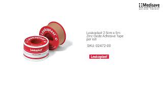 Leukoplast 2 5cm x 5m Zinc Oxide Adhesive Tape per roll 02472 00 [upl. by Elletsyrk]