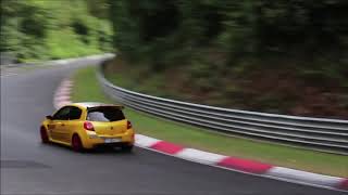 Clio 3 rs 197 Flat out on Nurburgring with Scorpion exhaust [upl. by Eirojam]