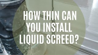 The lowest  thinnest depth you can install Anhydrite Liquid Screed Using Gypsol TS15 Screed [upl. by Aztiley]