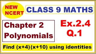 Class 9 Maths  Ex24 Q1  Chapter 2  Polynomials  New NCERT  Ranveer Maths 9 [upl. by Ahsatsan]