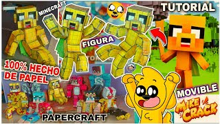 Como hacer SKIN de MIKECRACK muñeco de papel movible versión Minecraft Manualidad Casero papercraft [upl. by Aivekahs]