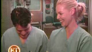 Greys Anatomy Set Interview wKatherine Heigl amp TR Knight [upl. by Zerdna]