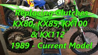 111 Clutch Replacement KX85 KX112 KX80 KX100 19892025 Installing new clutch plates Kawasaki [upl. by Ardnohsed]