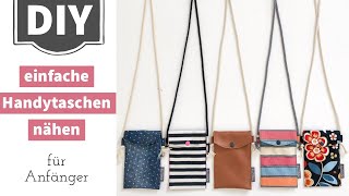 DIY Handytasche Juno nähen  Anleitung kostenlos schnell und einfach [upl. by Josi]