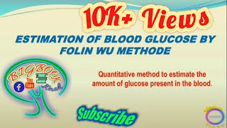 ESTIMATION OF BLOOD GLUCOSE BY FOLIN WU METHOD [upl. by Enrica]