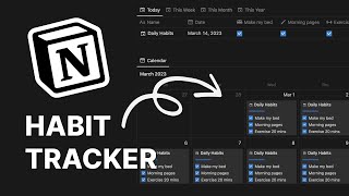 How to Build a Habit Tracker in Notion [upl. by Persons450]