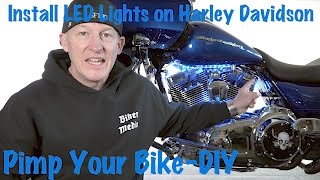 How to Install LED Lights on a HarleyDavidsonTutorial amp Guide [upl. by Riggins]