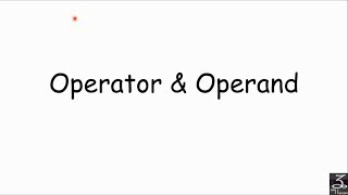 Operator And Operand  C PROGRAMMING  7 [upl. by Thorvald]