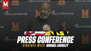 Maryland Football  Head Coach Michael Locksley Press Conference  Virginia [upl. by Jamil436]