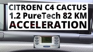 Citroen C4 Cactus 12 PureTech 82 hp MT  acceleration 0100kmh [upl. by Aikrehs]