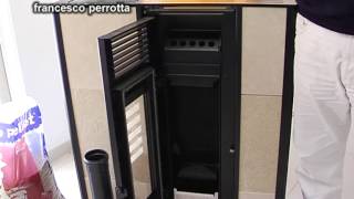 Stufa a pellet da 9 KW aria ventilata Caminetti Montegrappa [upl. by Ajaj]