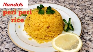 Nandos rice recipe  spicy rice  peri peri rice recipe [upl. by Peyter]