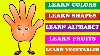 Finger Learning Collection  Learn Colors  Learn Shapes  Learn Alphabets [upl. by Avlis]