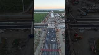 California HighSpeed Rail 9 Drone Hyperlapse of Saturday Morning Workers at Hanford Viaduct [upl. by Nikoletta]