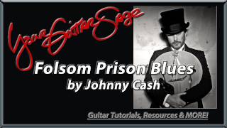 Folsom Prison Blues by Johnny Cash How to Play Guitar Lesson [upl. by Saloma]