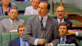 Paul Keating Vs John Howard  Censure Motion Reply [upl. by Ahsauqram]