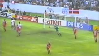 Uruguay 1 Dinamarca 6  Mundial 1986 Partido Completo [upl. by Snook392]