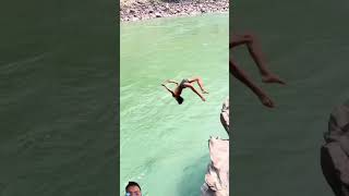 Div flip backflip army swimming river exercuse bashudevmalla funny bobbyustadroast [upl. by Dayir]