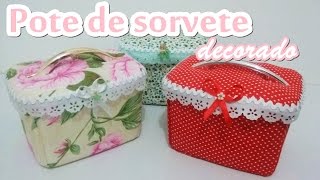 Pote de sorvete decorado [upl. by Maryjane]