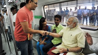 PM Modi inaugurates BadarpurMujesar Metro Line in Faridabad Haryana [upl. by Milano19]