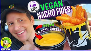 Taco Bell® VEGAN NACHO FRIES Review 🌮🔔🌿🧀🍟 Do They Taste The Same 🤔 Peep THIS Out 🕵️‍♂️ [upl. by Llirrehs]