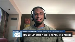 WR Devontez Walker talks adversity at UNC similarity to AJ Greens game  NFL Total Access [upl. by Pacificas]