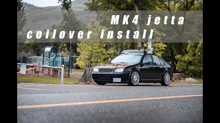 MK4 jetta coilover install raceland ultimo [upl. by Laekim]