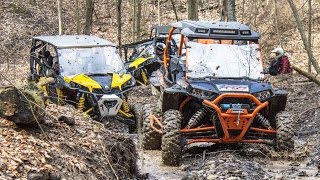 Spring SXS  ATV Beat Down  UTV  ATV Trail Riding Comparison  Polaris vs CanAm [upl. by Fillander]