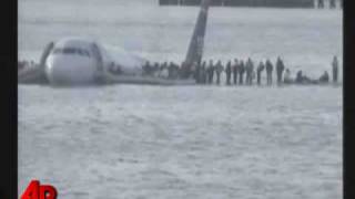 Raw Video NY Plane Crash Caught on Tape [upl. by Ahseenyt11]