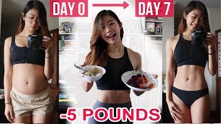 HOW I LOST 5 LBS IN ONE WEEK WHAT I EAT IN A DAY TO LOSE WEIGHT  Healthy Food Diary [upl. by Atiuqahc919]