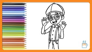 Vamos desenhar e colorir o Blippi [upl. by Llerdna168]