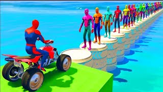 spidermenmotocargamevideoviralforyoupleasesubscribeandroidgameplay2024cargamespider [upl. by Atikahc]