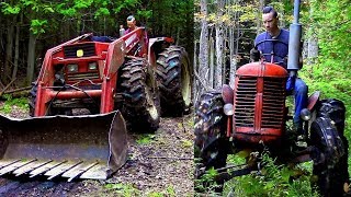 Power vs Agility  Which Logging Tractor is Best Ep35 Outsider Log Cabin [upl. by Aiuqenehs]