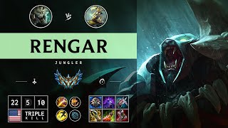 Rengar Jungle vs Master Yi Triple Kill Legendary  NA Challenger Patch 1415 [upl. by Malo748]